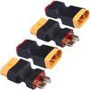 Boladge 2 Pairs T-Type Plug To XT60 Adapter Connectors, Male To Female Converter Adapter for RC LiPo Battery Chargers