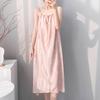 New nightgown suspenders summer women's artificial cotton silk can be worn outside vest pajamas fresh and high-end loungewear
