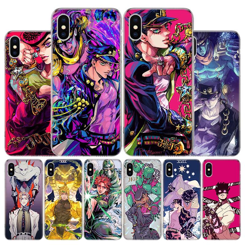 Чехол для телефона с аниме «JoJo Bizarre Adventure» для Apple iPhone 11 12 13 14 Pro 7 XR X XS Max 6 6S 8 Plus + Mini 5 SE, мягкий принт
