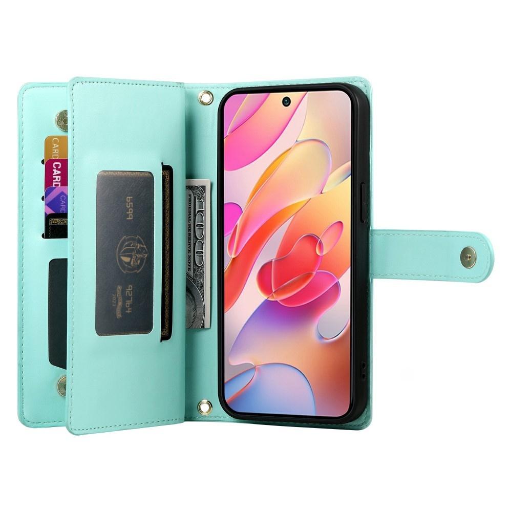 Samsung Galaxy A56 5G Flip Case, Wallet Zipper Pocket, Green