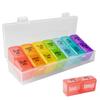 Pill Organizer Storage Box Large Capacity Multiple Compartments BPA Free Weekly Organization Transparent Material Pill Container Tablet