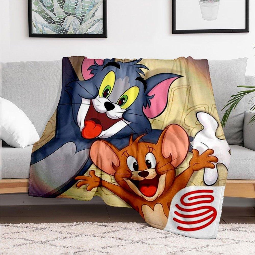 Tom & Jerry Cartoon Phone Case Cover for iPhone Samsung LG Google PixelBlanket Flannel Throw Blanket for Sofa, Bed, Travel, Camping, Office