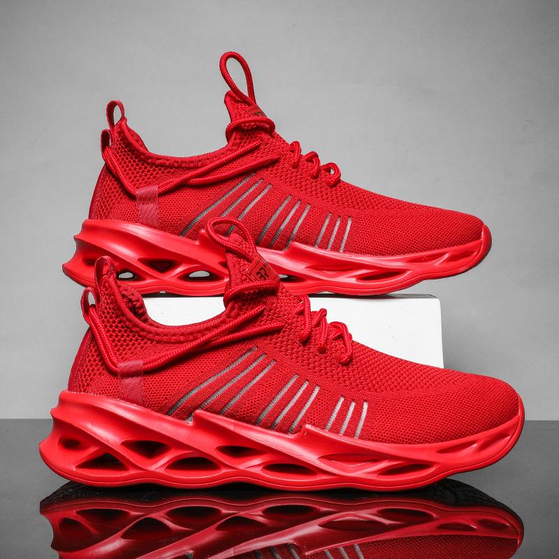 Men Sneakers Breathable Shoes Outdoor Comfortable Couples Red Shoes