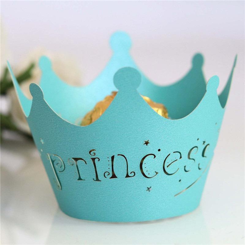 Вырезной чехол для кекса Праздничный декор Лазерная резка торта Кружевная бумага День рождения Принцесса Бумажный стаканчик