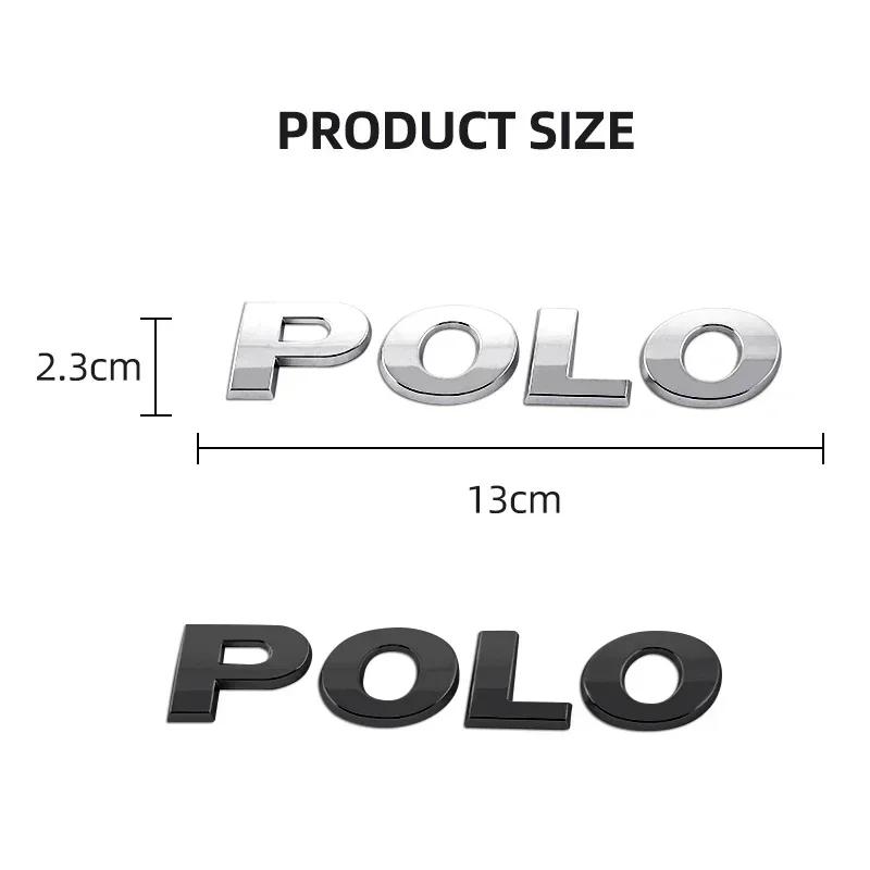 1pcs 3D ABS POLO car Letter Emblem Rear tail trunk Decals badge sticker Decal styling auto Accessories For Volkswagen VW POLO qb3
