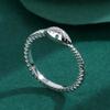 Милое кольцо-змея из стерлингового серебра 925 пробы для женщин - Модное кольцо на палец в японском стиле с дизайном змеи