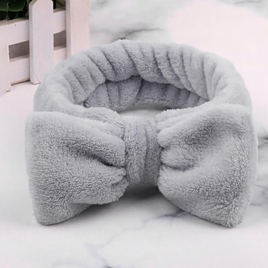 Модная бархатная повязка для волос с однотонным бантом, женское кольцо для волос, обруч для девочек, повязка на голову для девочек