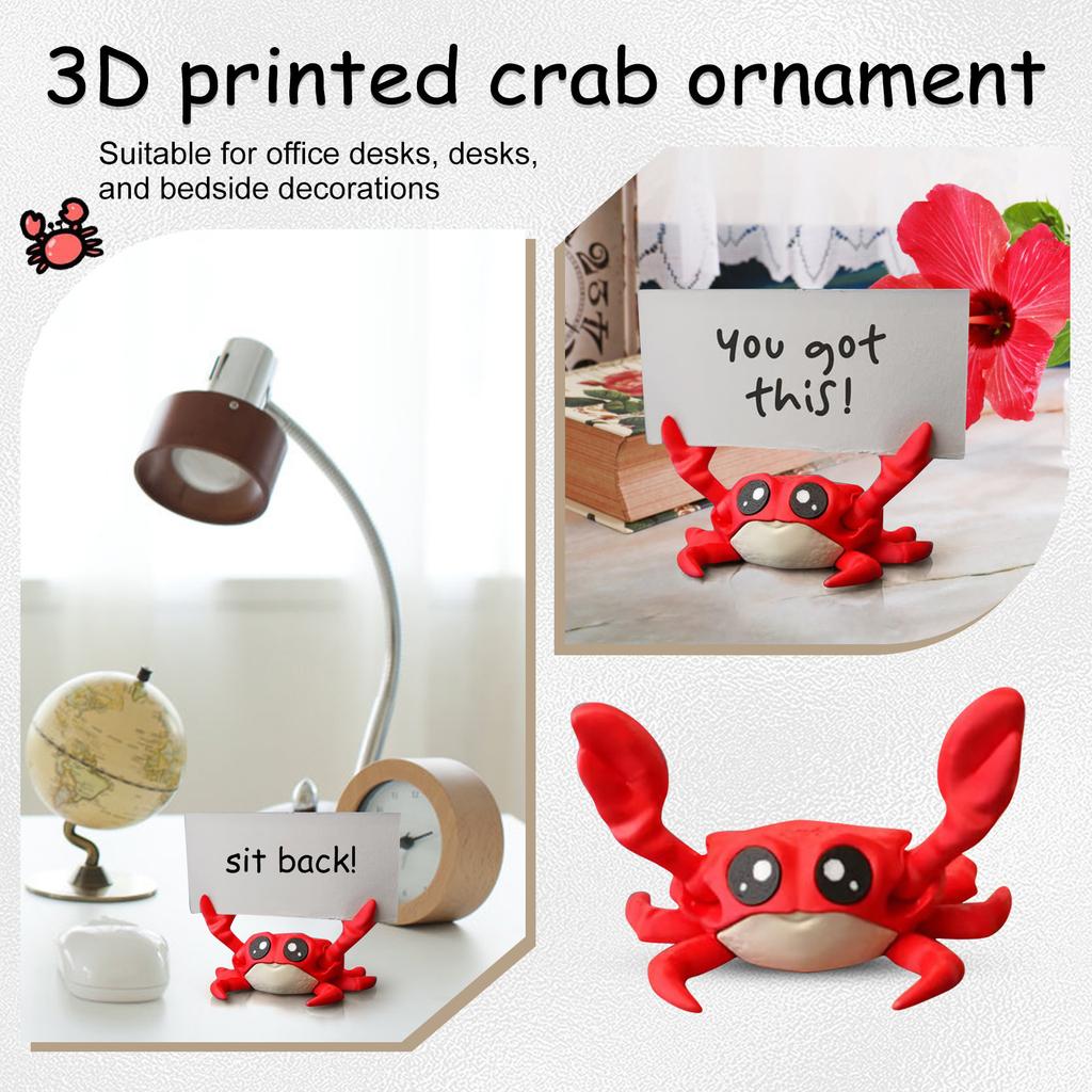 Home Furnishings Crab Table With 3D Printed Crafts Ornament