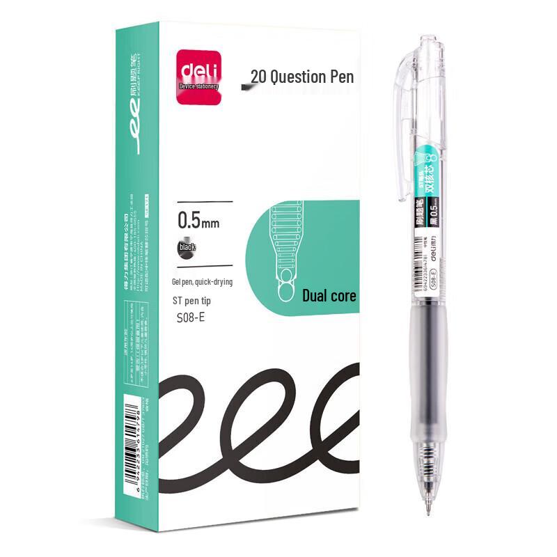 Deli S08-E Quick-Dry Retractable Gel Pen