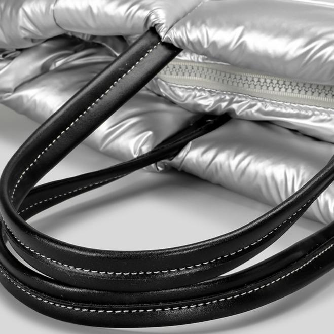 Женская сумка Cloud Feather Cotton Vintage Silver Stitching Space Tote Bag Большая вместимость Сумка