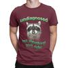 Undiagnosed but something ain right raccoon Novelty 100 Cotton TShirt AAutism Racoon Tops Tees For Unisex
