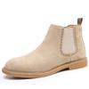Fashion Korean Solid Color Cow Suede Ankle Boots for Men Fashion Casual Autumn New Designer Shoes Male Retro Big Size Chelsea Boots Man