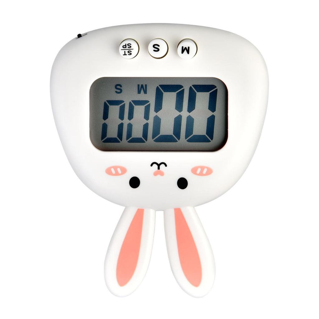 Digital Kitchen Timer Cute Bunny Magnetic   Easy   Clear Alarm Cooking Timer for Family School  