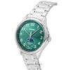 Casio Standard Analog Moon Phase Stainless Steel Green Dial Quartz MTP-M110D-3AV Men's Watch