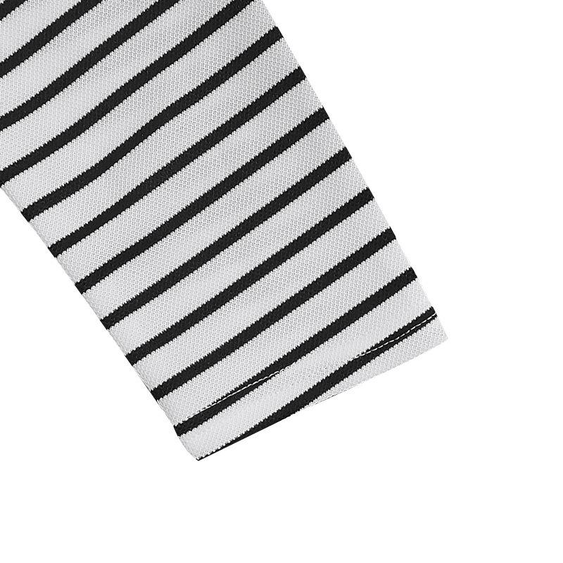 Men Striped Henley Shirt Long Sleeve Casual Button Down V Neck Tee