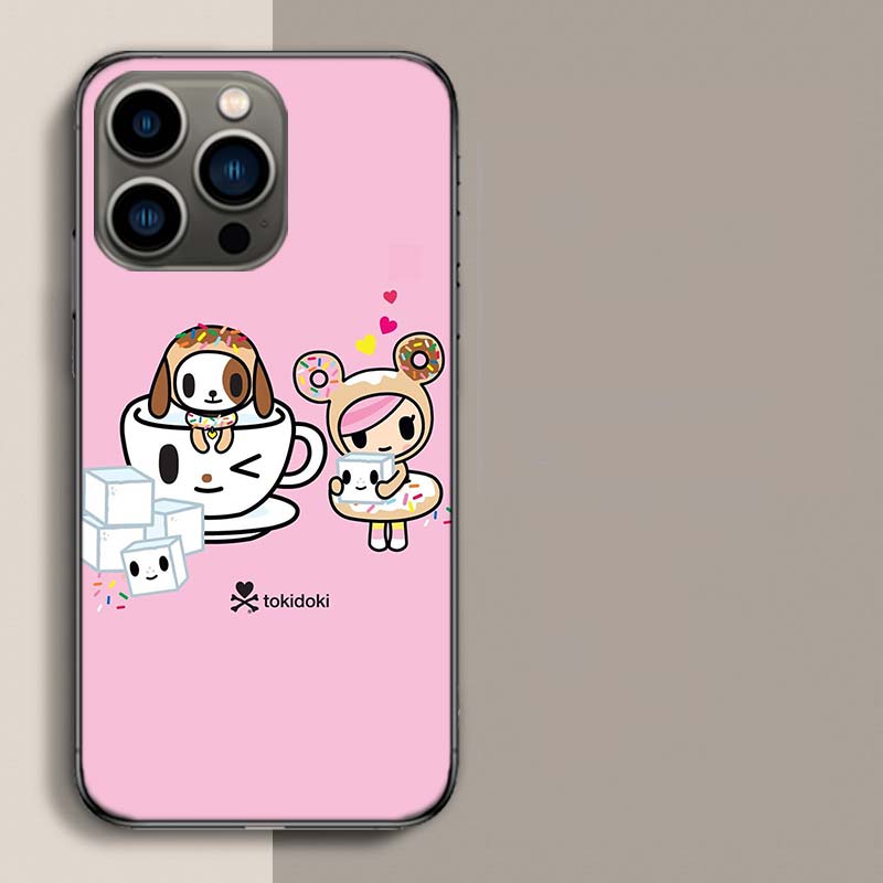 Япония Милый Токидоки Чехол для телефона Для iPhone 17 Air 15 Pro 14 Plus 16 Pro Max 17E 16E 12 13 Mini 11 Чехол Милый Fundas