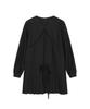 Three To Eighty Pleats Ribbon Dress Black