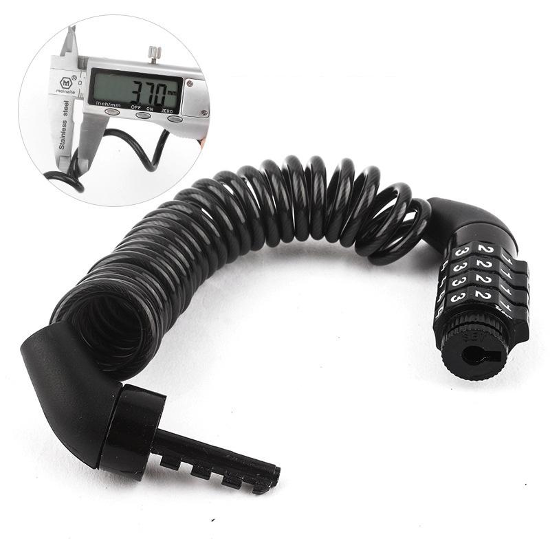 Мотоцикл Велосипед Противоугонная цепь 4-значный пароль Комбинация Замок для шлема Безопасность Портативный тросовый замок Прочный трос