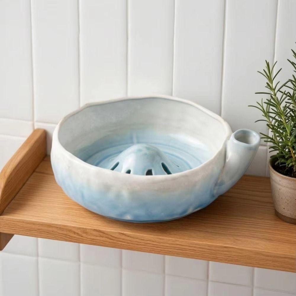 Drainage Hole Berry Washing Bowl Self-Spinning Berry Swirling Rinse Basin Household Kitchen