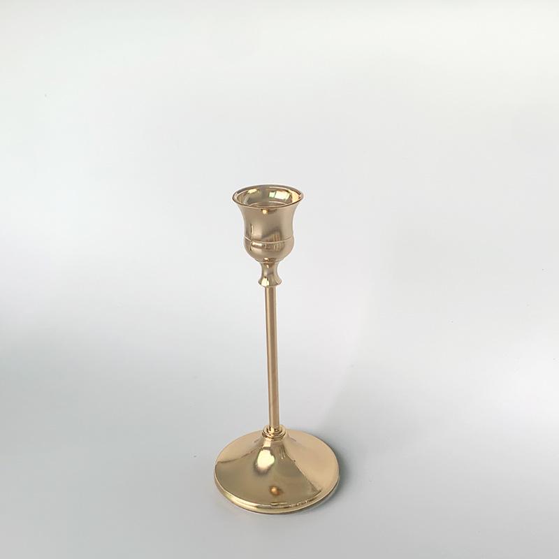 Европейский золотой кованый подсвечник - Роскошный романтический декор для ужина при свечах