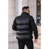 Мужское зимнее надувное кожаное пальто нового сезона