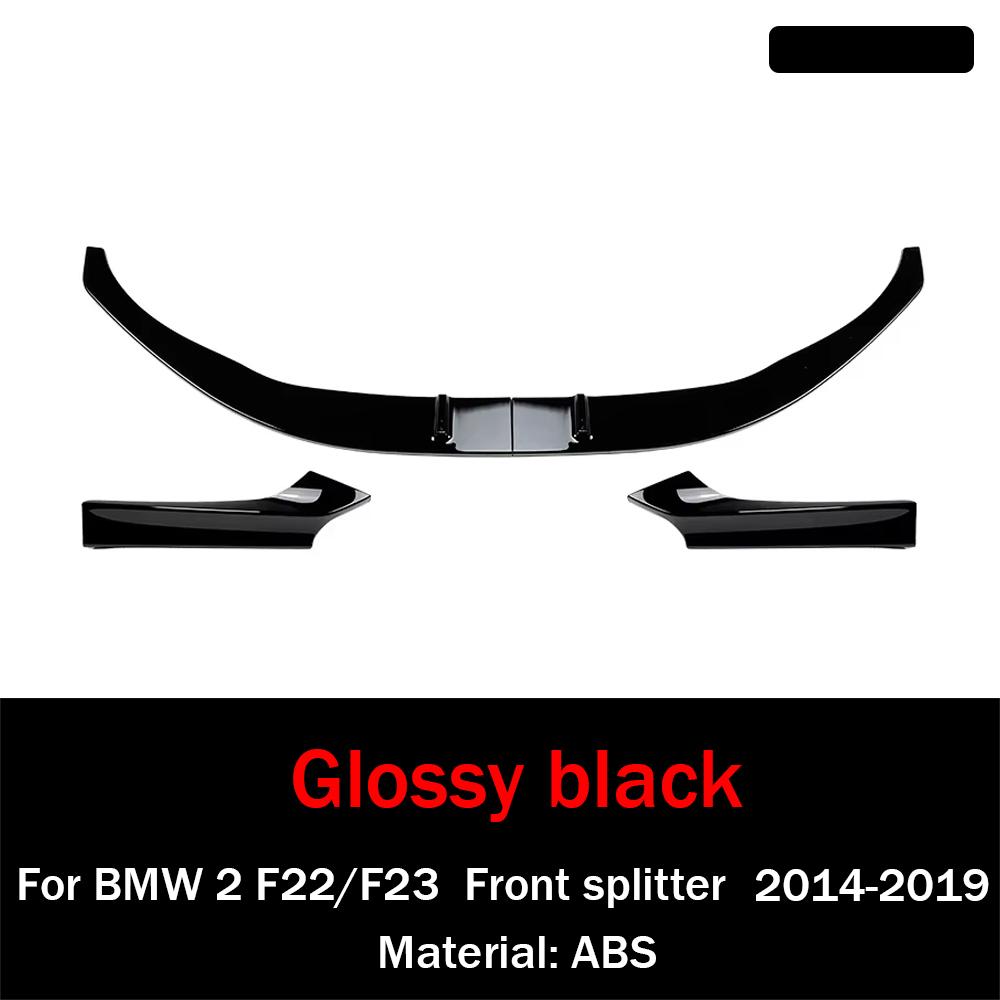 Car Front Bumper Spoiler Lip For BMW 2 Series F22 F23 M235i M240i 220i 228i 230i M-Sport 2014-2019 Diffuser Guard Tuning Bodykit