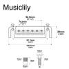 Musiclily Pro Badass Type Wraparound Bridge для LP Electric Nickel 10,5 мм гитары,