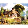Вышивка крестом DIY Алмазная вышивка Коттедж с соломенной крышей Полный круглый алмазная живопись Мозаика Домашний декор
