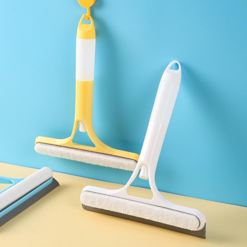 Многофункциональный двухсторонний скребок для мытья стекол и щетка, наполненная жидкостью