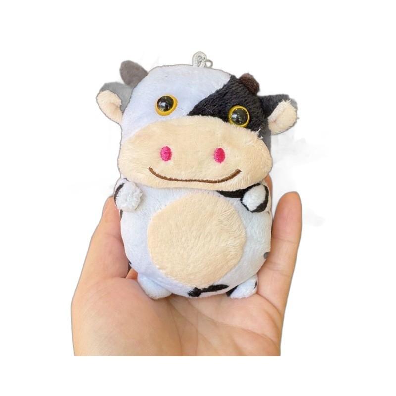 Plush Cow Keychain Cute Animal Pendant For Bags And Gift Giving