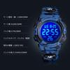 Часы для мальчиков, цифровые часы для мальчиков, спортивные часы для активного отдыха, многофункциональные, водонепроницаемые, глубина 50 м, оповещение, дата, день, дисплей, двойное время, светодиодный аналоговый дисплей, детские