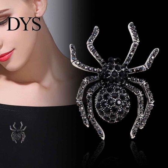 Винтажная женская брошь-паук со стразами, брошь на булавке, значок на сумке, ювелирное изделие в подарок