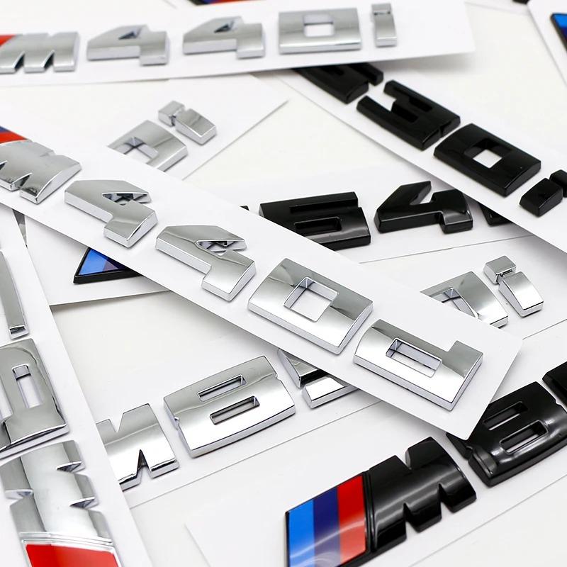 BBJZ9 3D ABS Car Letters M Logo Sticker Rear Trunk Emblem Badge Gloss black For BMW M340i M340d M530i M440i M630i M550d M850i M760Li