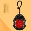 Benming Buddha Pendant Cinnabar Zodiac Pendant Guardian God Buddha Card Necklace Car Accessories Bodhisattva Samantabhadra