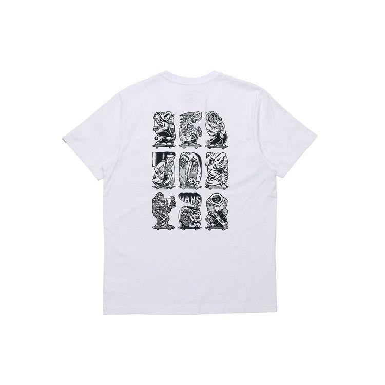 Vans Мужская футболка с коротким рукавом и принтом из серии «Сотрудничество азиатских художников», белая VN0A4P5FWHT