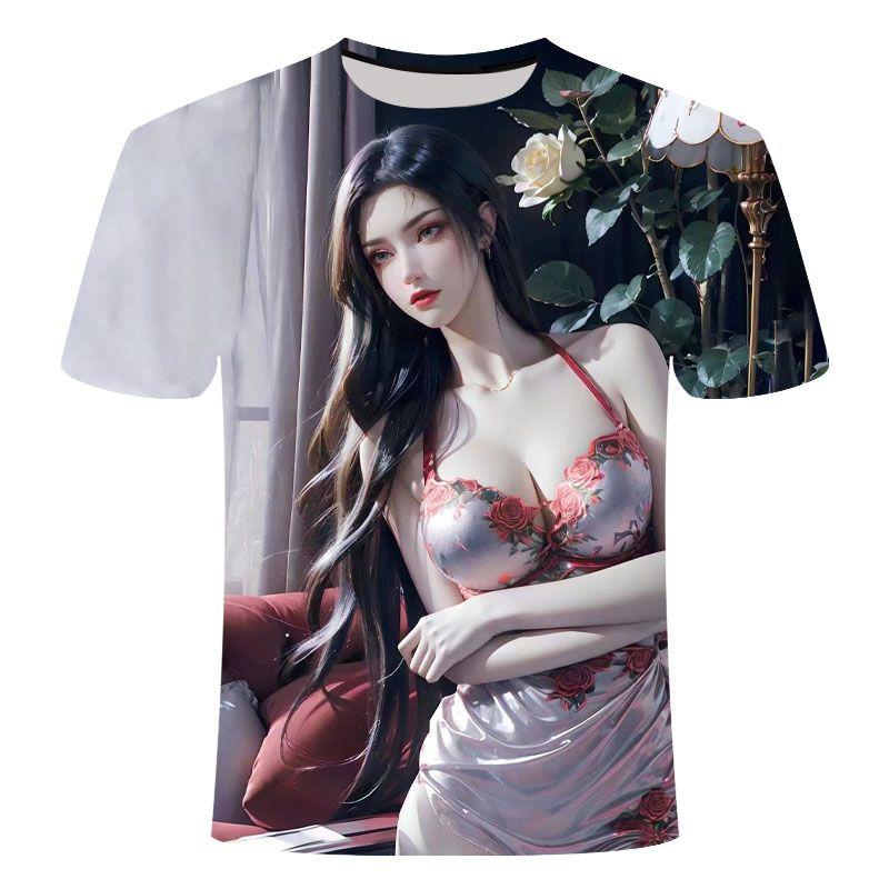 Летние персонализированные футболки с 3D-печатью для мужчин и женщин, популярные среди любителей аниме, футболки с короткими рукавами по мотивам китайских аниме-сериалов