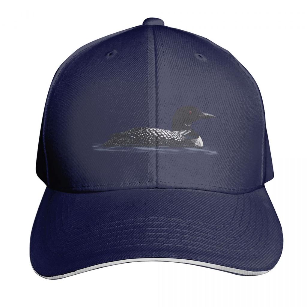 Great Northern Loon Baseball Cap Cotton Twill Breathable Contrast Two Tone Brim Snapback Flat Bill
