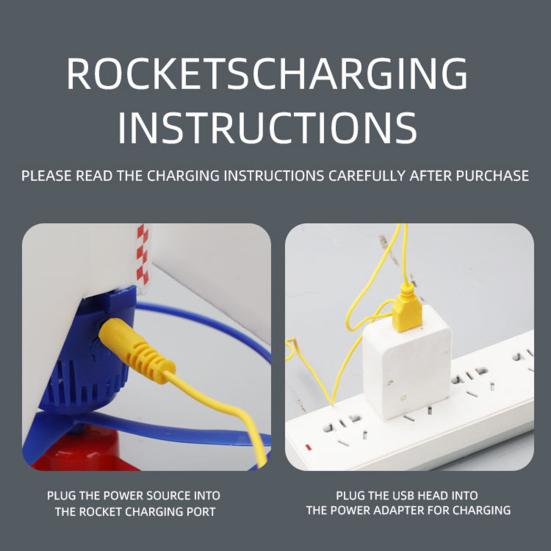 Автоматическая посадка Детская игрушка-ракета с базой Вертолетные пропеллеры Веселая Перезаряжаемая Развивающая