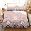 Retro Pink Bohemia Boho Nation Paisley Polyester 3pcs Bedding Sets Decor Single Double Bed Duvet Cover Set And 2pcs Pillow Cover