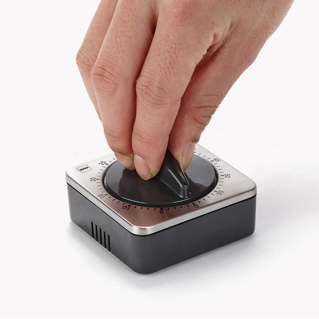 Кухонный таймер обратного отсчета, магнитный, 60 минут, механический таймер из нержавеющей стали для домашней выпечки, духовки