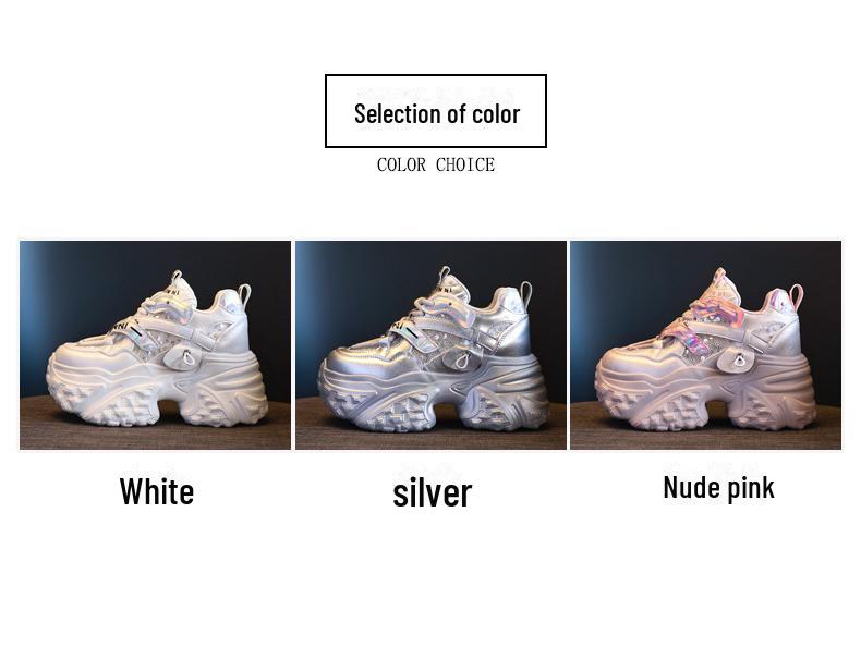 HS6166 Женские весенние кроссовки на платформе, увеличивающие рост 2025 года