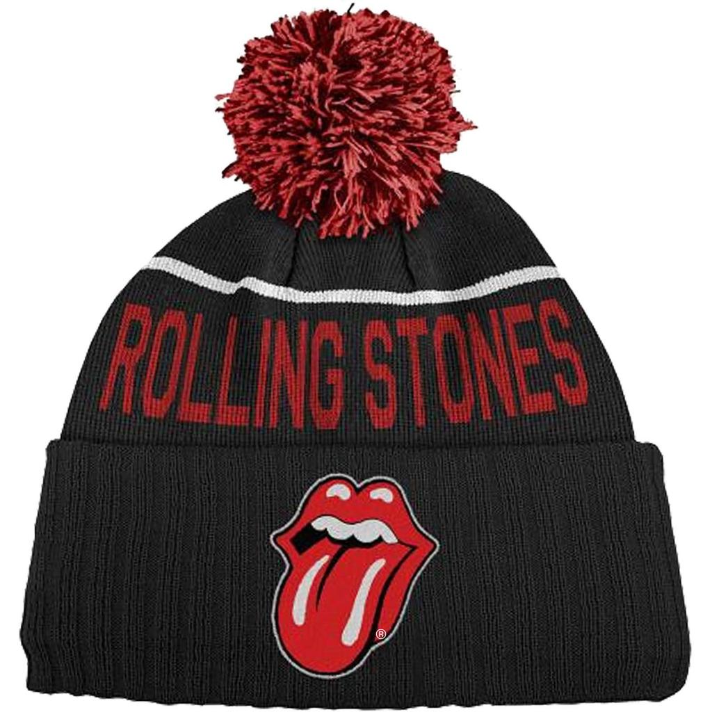 The Rolling Stones Unisex Adult Tongue Bobble Beanie