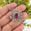 Rhodolite Gemstone Jewelry, Handmade Silver Jewelry, 925 Solid Sterling Silver Pendant, Gorgeous Silver Pendant For Wedding Gift