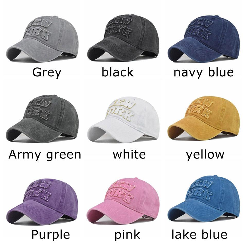 Большая бейсболка с вышивкой NEW YORK, нелиняющая уличная кепка из старого чистого хлопка
