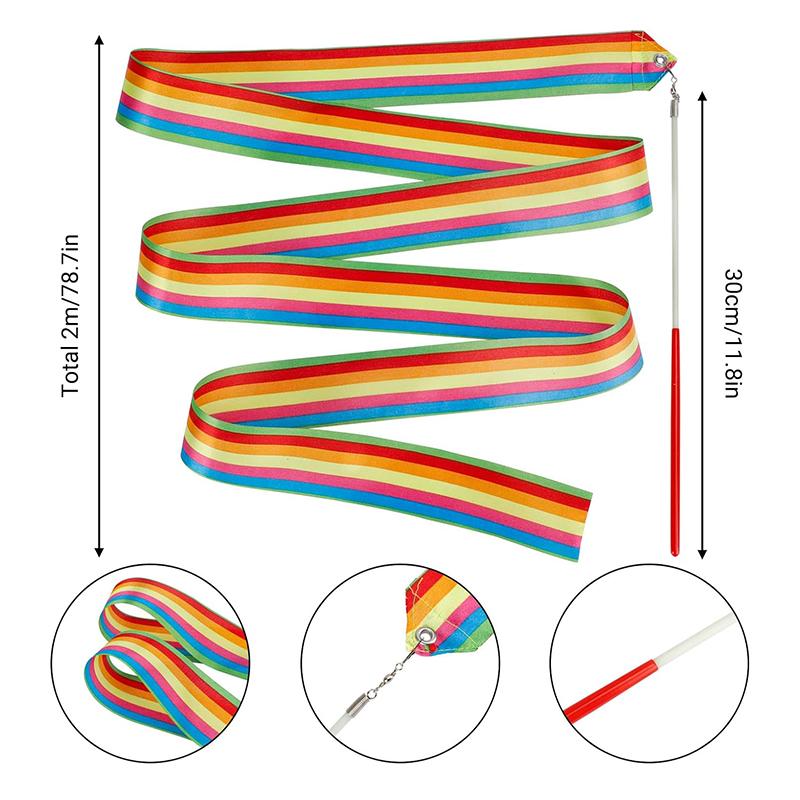 12 шт. ленты для художественного танца, гимнастическая лента, танцевальные растяжки, дубинка для художественных танцев, гимнастика, детское шоу талантов
