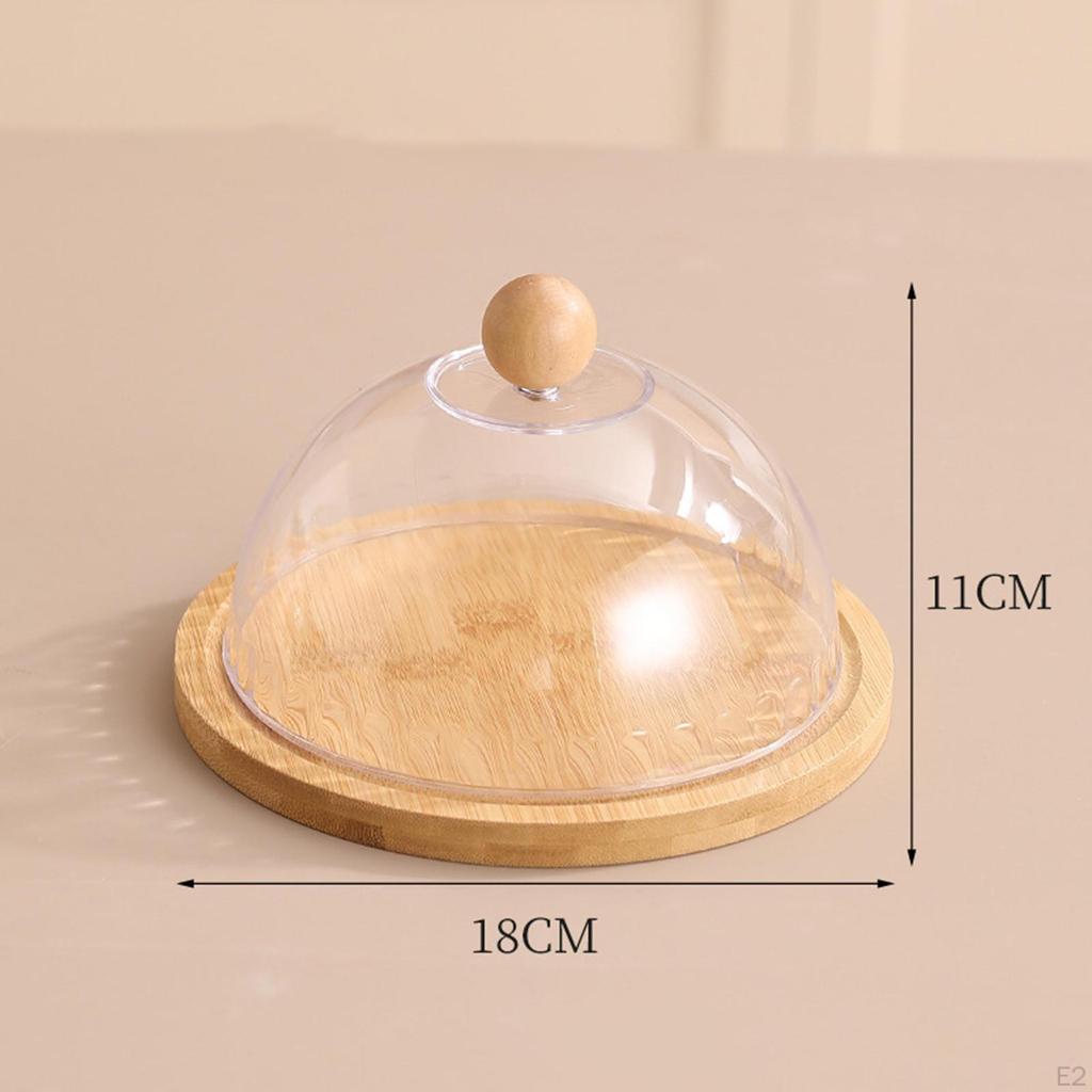 Cake Stand Holder Pie Bread Holiday Treat Covered Serving Platter Round Tray for