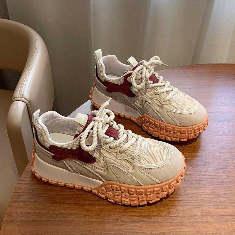 Мода осень 2024 новые дышащие сетчатые женские спортивные туфли на шнуровке повседневные кроссовки большого размера для женщин Zapatillas De Mujer