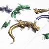 3D автомобильная наклейка оконный геккон Gekko механическая эмблема ящерицы хромированная наклейка из ПВХ