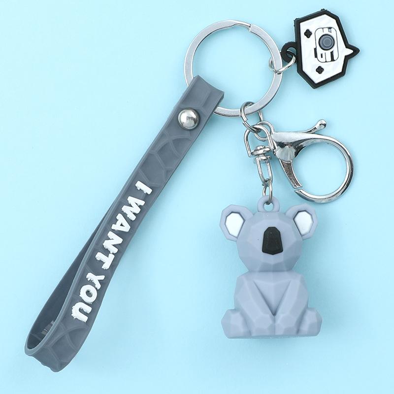 Креативный ПВХ силиконовый геометрический вырез автомобильная сумка кулон брелок подарок подарок кожаная веревка брелок