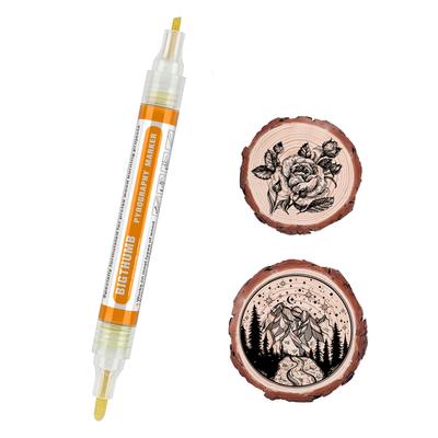 Ручка для выжигания по дереву Химический пирографический маркер Безопасный инструмент для выжигания для DIY проектов Роспись по дереву Черновой карандаш Двойная ручка